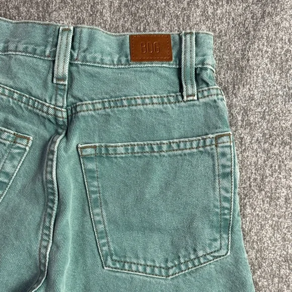 Urban Outfitters BDG High & Wide Jeans Baggy Barrel Skate Denim Mint Green 24 - Picture 8 of 15